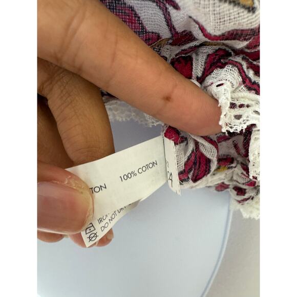 Poupette St Barth Honey Mini Top Blouse M NWT $210 Resort Boho Cotton - Picture 5 of 8